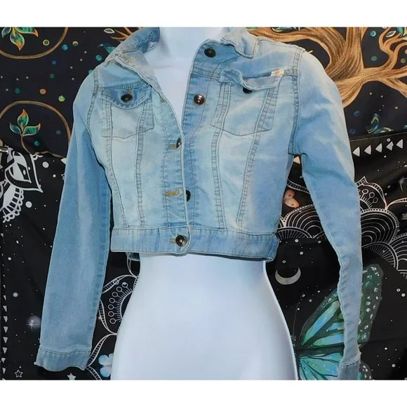 Lucky Brand Cropped Denim Jacket - Picture 1 of 3